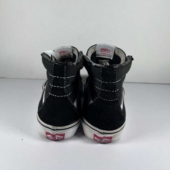 Vans Sk8 Hi Black High Top Lace Up Skateboard Shoes Sneakers Women's Size 8 - Picture 4 of 9